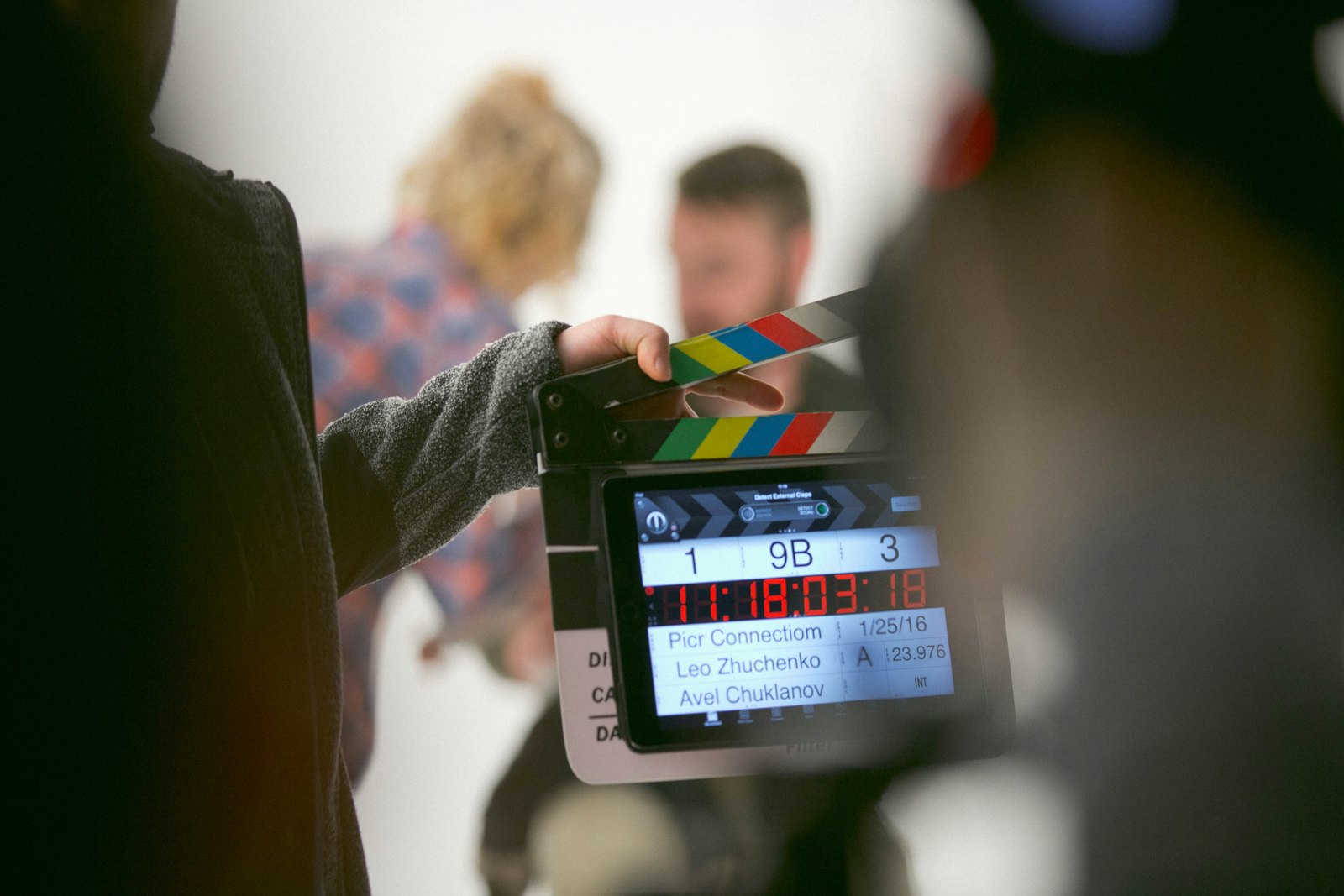 Filmavimo aikštelė su pliauškiu
